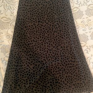 Sanctuary Black and Brown A-Line Midi Skirt for Night Out